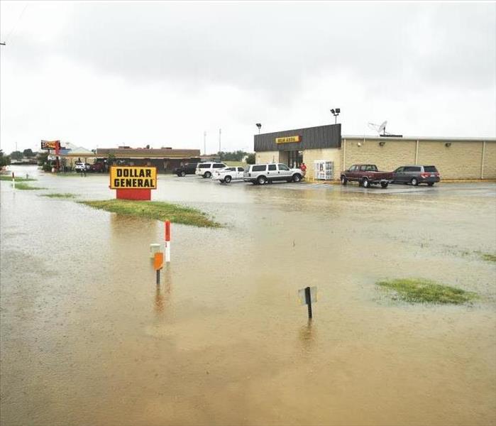 Flooding caused by storm