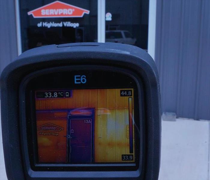 An infrared camera looking at the front of our office 